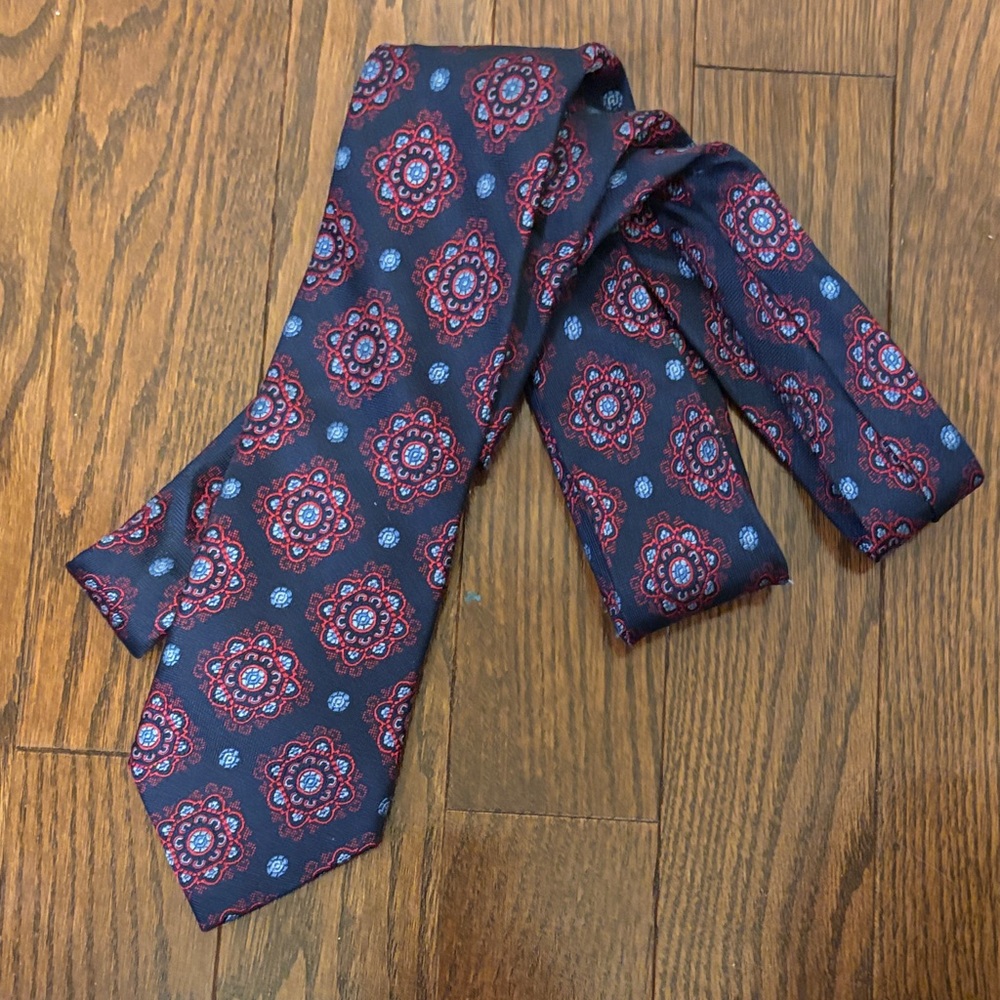 Ted Baker Navy and Red Floral Tie